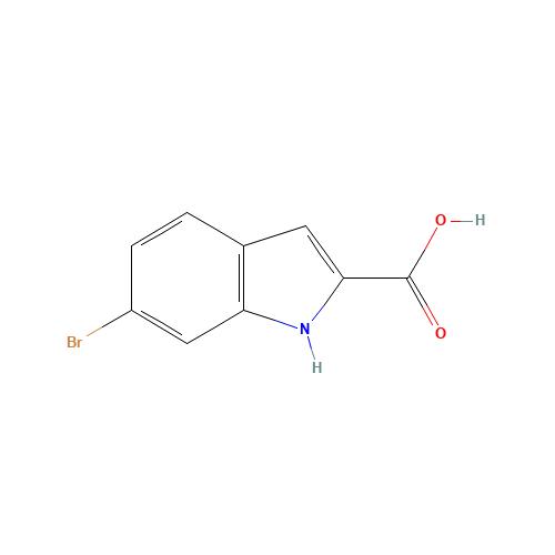 6-Bromoindole-2-carboxylic acid (CAS: 16732-65-3) - Chemical Structure and Molecular Formula 