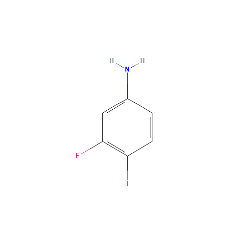 3-Fluoro-4-iodoaniline (CAS: 656-66-6) - Chemical Structure and Molecular Formula 