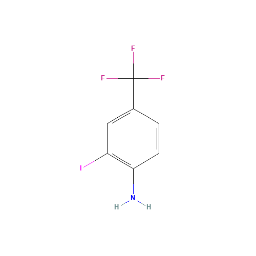 4-Amino-3-iodobenzotrifluoride (CAS: 163444-17-5) - Chemical Structure and Molecular Formula 