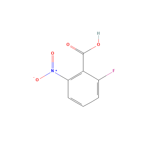 2-Fluoro-6-nitrobenzoic acid (CAS: 385-02-4) - Chemical Structure and Molecular Formula 