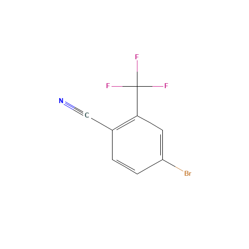 4-Bromo-2-(trifluoromethyl)benzonitrile (CAS: 191165-13-6) - Chemical Structure and Molecular Formula 