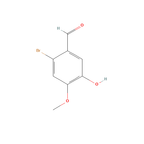 2-Bromo-5-hydroxy-4-methoxybenzaldehyde (CAS: 2973-59-3) - Chemical Structure and Molecular Formula 