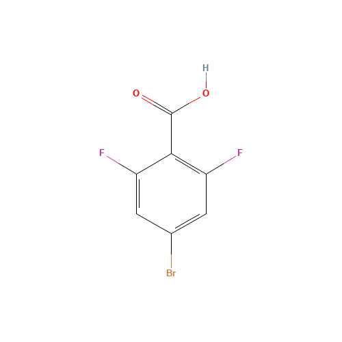 4-Bromo-2,6-difluorobenzoic acid (CAS: 183065-68-1) - Chemical Structure and Molecular Formula 
