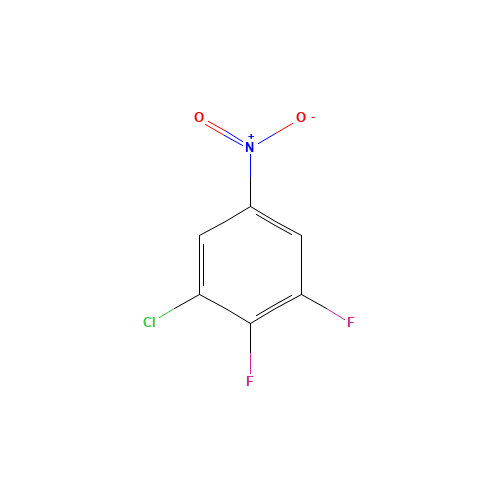 3-Chloro-4,5-difluoronitrobenzene (CAS: 53780-44-2) - Chemical Structure and Molecular Formula 