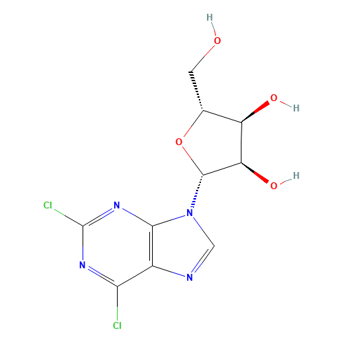 2,6-Dichloropurine riboside (CAS: 13276-52-3) - Chemical Structure and Molecular Formula 