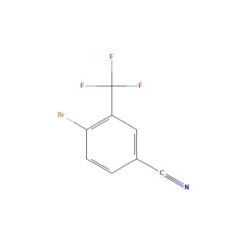 4-Bromo-3-(trifluoromethyl)benzonitrile (CAS: 1735-53-1) - Chemical Structure and Molecular Formula 
