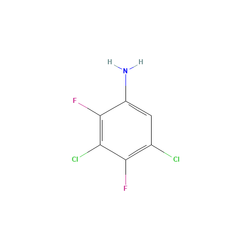3,5-Dichloro-2,4-difluoroaniline (CAS: 83121-15-7) - Chemical Structure and Molecular Formula 