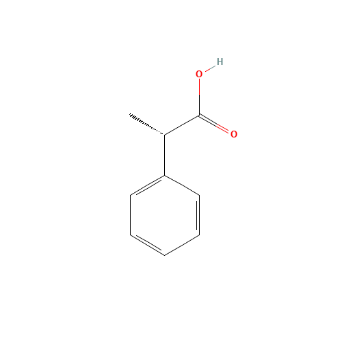 (S)-(+)-2-Phenylpropionic acid (CAS: 7782-24-3) - Chemical Structure and Molecular Formula 
