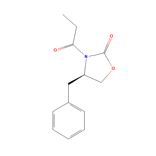 (R)-4-Benzyl-3-propionyl-2-oxazolidinone (CAS: 131685-53-5) - Chemical Structure and Molecular Formula 