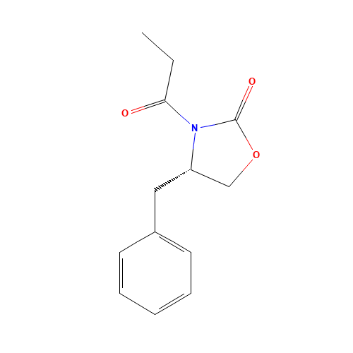(S)-4-Benzyl-3-propionyl-2-oxazolidinone (CAS: 101711-78-8) - Chemical Structure and Molecular Formula 