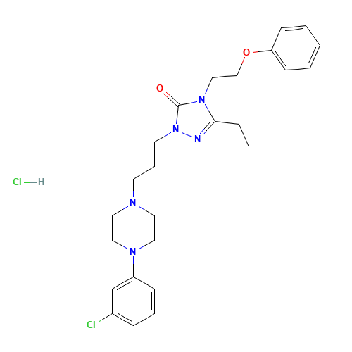 Nefazodone hydrochloride (CAS: 82752-99-6) - Chemical Structure and Molecular Formula 