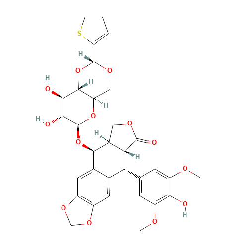 Teniposide (CAS: 29767-20-2) - Chemical Structure and Molecular Formula 
