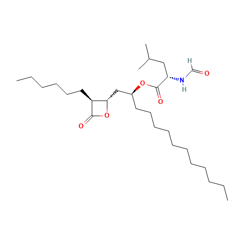 Orlistat (CAS: 96829-58-2) - Chemical Structure and Molecular Formula 