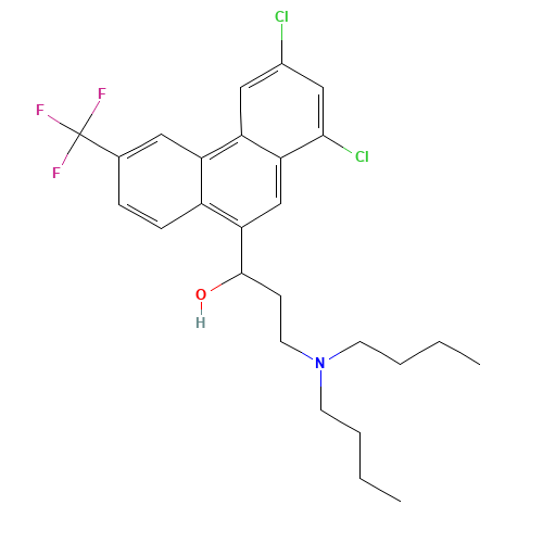 Halofantrine (CAS: 69756-53-2) - Chemical Structure and Molecular Formula 