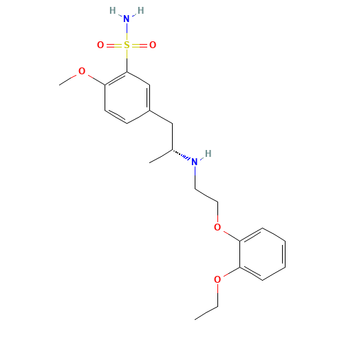 Tamsulosin (CAS: 106133-20-4) - Chemical Structure and Molecular Formula 