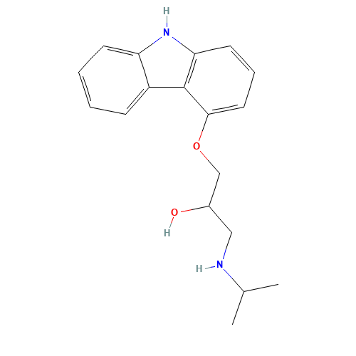 Carazolol (CAS: 57775-29-8) - Chemical Structure and Molecular Formula 