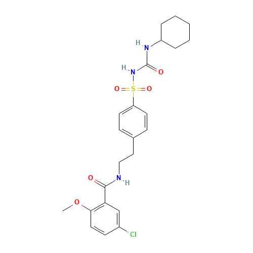 Glibenclamide (CAS: 10238-21-8) - Chemical Structure and Molecular Formula 