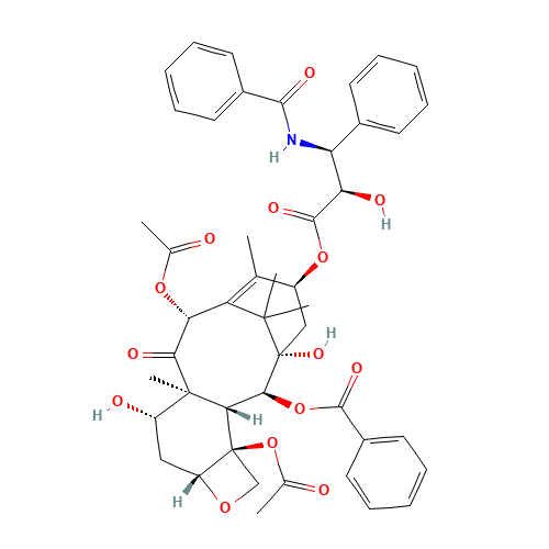 Taxol (CAS: 33069-62-4) - Chemical Structure and Molecular Formula 