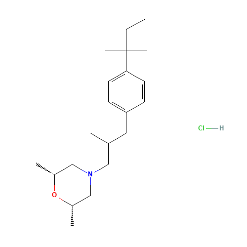 amorolfine hydrochloride (CAS: 106614-68-0) - Chemical Structure and Molecular Formula 