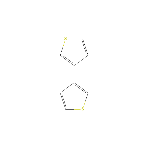 3,3'-BITHIOPHENE (CAS: 3172-56-3) - Chemical Structure and Molecular Formula 