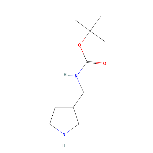 3-Boc-aminomethyl-pyrrolidine (CAS: 149366-79-0) - Chemical Structure and Molecular Formula 