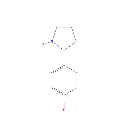 2-(4-fluorophenyl)pyrrolidine (CAS: 72216-06-9) - Chemical Structure and Molecular Formula 