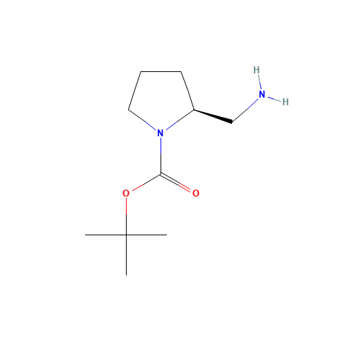 (S)-1-Boc-2-(aminomethyl)pyrrolidine (CAS: 119020-01-8) - Chemical Structure and Molecular Formula 