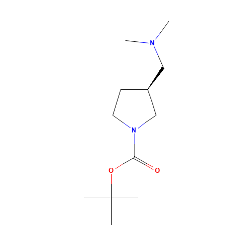 (S)-1-Boc-3-((dimethylamino)methyl)pyrrolidine (CAS: 859213-51-7) - Chemical Structure and Molecular Formula 