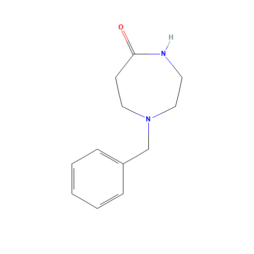 1-benzyl-1,4-diazepan-5-one (CAS: 55186-89-5) - Chemical Structure and Molecular Formula 