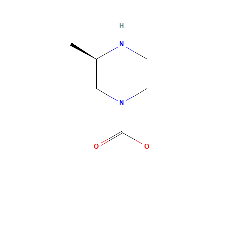 (R)-1-Boc-3-methyl-piperazine (CAS: 163765-44-4) - Chemical Structure and Molecular Formula 