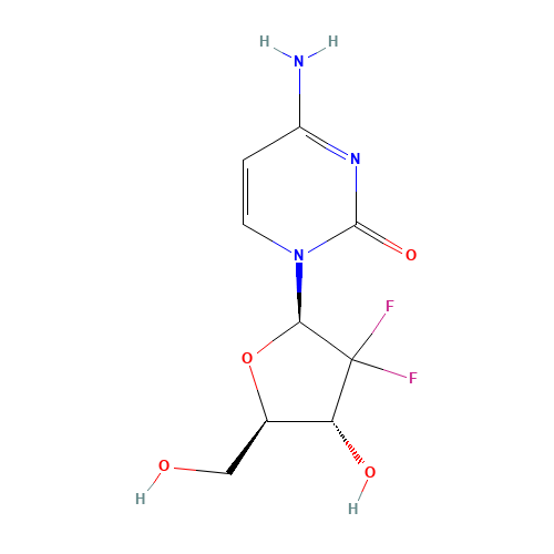 Gemcitabine (CAS: 95058-81-4) - Chemical Structure and Molecular Formula 