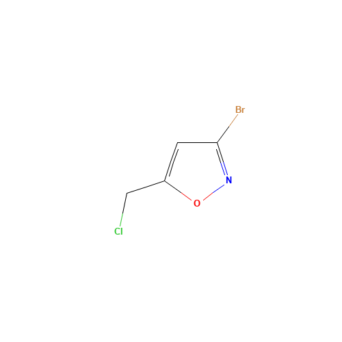 3-bromo-5-(chloromethyl)isoxazole (CAS: 124498-15-3) - Chemical Structure and Molecular Formula 