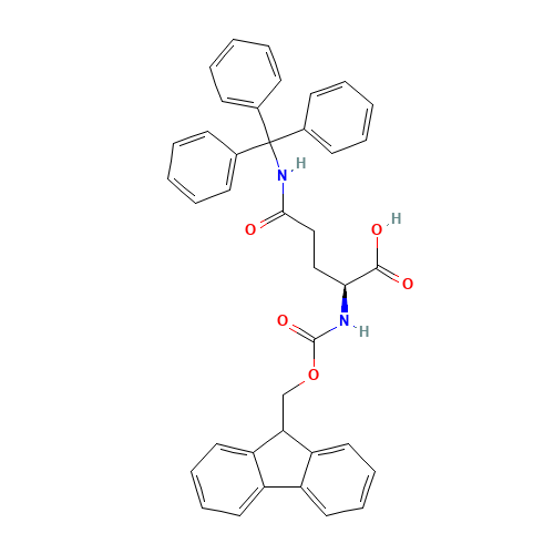 Fmoc-Gln(trt) )-OH (CAS: 132327-80-1) - Chemical Structure and Molecular Formula 