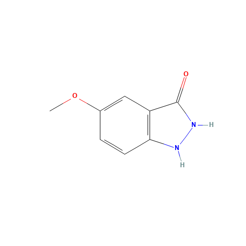 3-Hydroxy-5-methoxy (1H)indazole (CAS: 99719-37-6) - Chemical Structure and Molecular Formula 