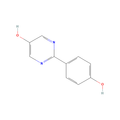 2-(4-Hydroxyphenyl)-5-pyrimidinol (CAS: 142172-97-2) - Chemical Structure and Molecular Formula 