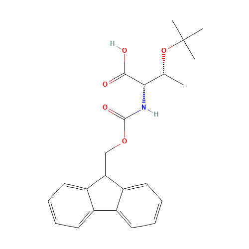 Fmoc-Thr(tbu) )-OH (CAS: 71989-35-0) - Chemical Structure and Molecular Formula 