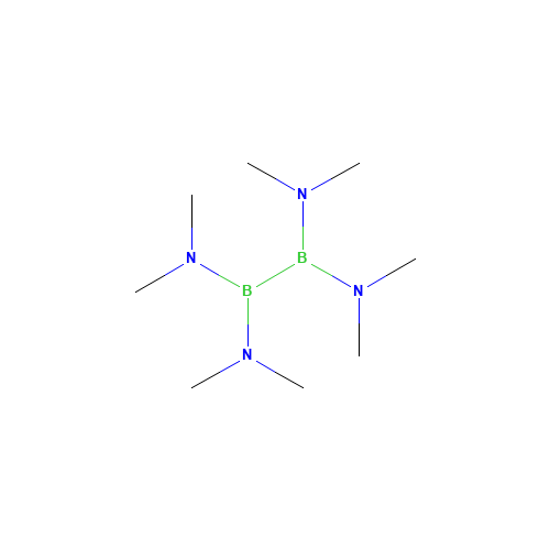 Tetrakis(dimethylamino)diboron (CAS: 1630-79-1) - Chemical Structure and Molecular Formula 