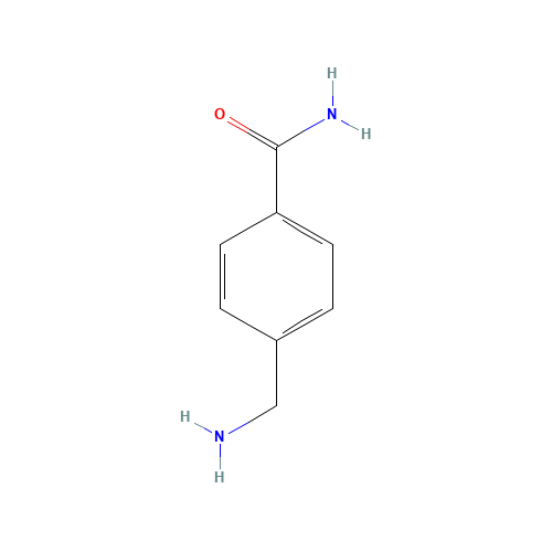 4-Aminomethyl-benzamide (CAS: 369-53-9) - Chemical Structure and Molecular Formula 