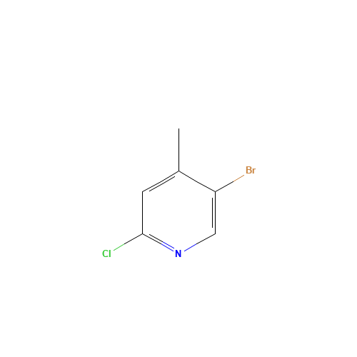 5-bromo-2-chloro-4-methylpyridine (CAS: 778611-64-6) - Chemical Structure and Molecular Formula 