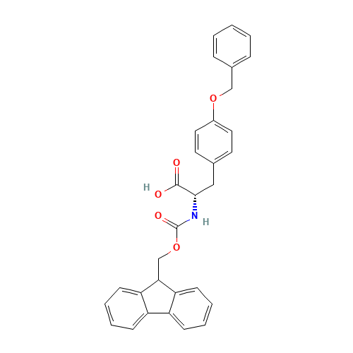Fmoc-Tyr(bzl)-OH (CAS: 71989-40-7) - Chemical Structure and Molecular Formula 