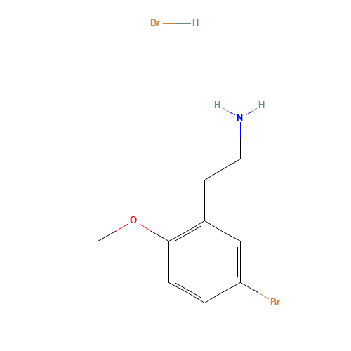 5-Bromo-2-methoxyphenethylamine hydrobromide (CAS: 206559-44-6) - Chemical Structure and Molecular Formula 