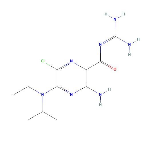 5-(N-Ethyl-N-Isopropyl)Amiloride (CAS: 1154-25-2) - Chemical Structure and Molecular Formula 