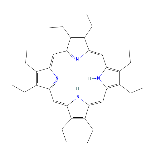 Octaethylpophine (CAS: 2683-82-1) - Chemical Structure and Molecular Formula 