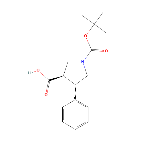1-(tert-butoxycarbonyl)-4-phenylpyrrolidine-3-carboxylic acid (CAS: 221142-28-5) - Related Chemical Product