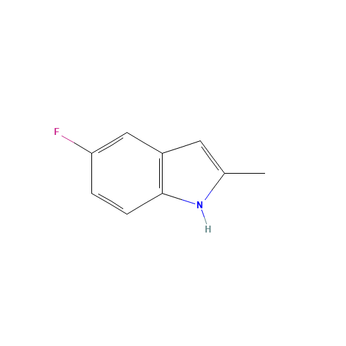 5-Fluoro-2-methylindole (CAS: 399-72-4) - Chemical Structure and Molecular Formula 