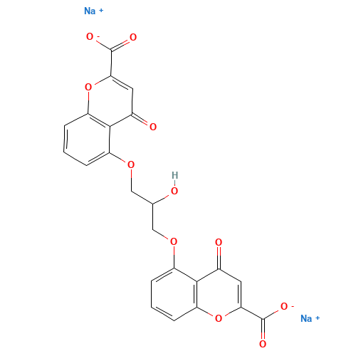 CROMOLYN SODIUM (CAS: 15826-37-6) - Chemical Structure and Molecular Formula 