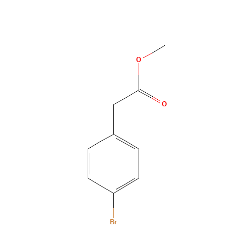 4-BROMOPHENYL ACETIC ACID METHYL ESTER (CAS: 41841-16-1) - Chemical Structure and Molecular Formula 