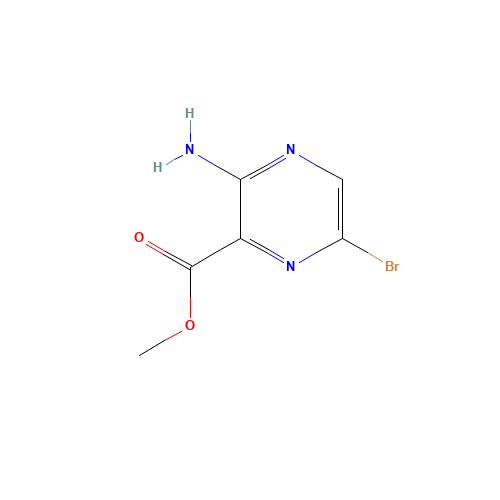 Methyl 3-amino-6-bromopyrazine-2-carboxylate (CAS: 6966-01-4) - Chemical Structure and Molecular Formula 