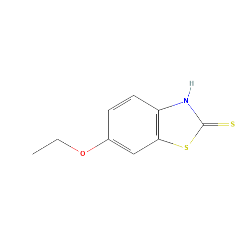 6-Ethoxy-2-benzothiazolethiol (CAS: 120-53-6) - Chemical Structure and Molecular Formula 