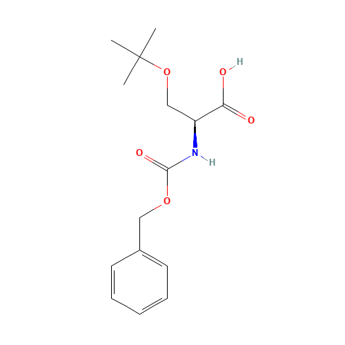 Z-Ser(tBu)-OH (CAS: 1676-75-1) - Chemical Structure and Molecular Formula 